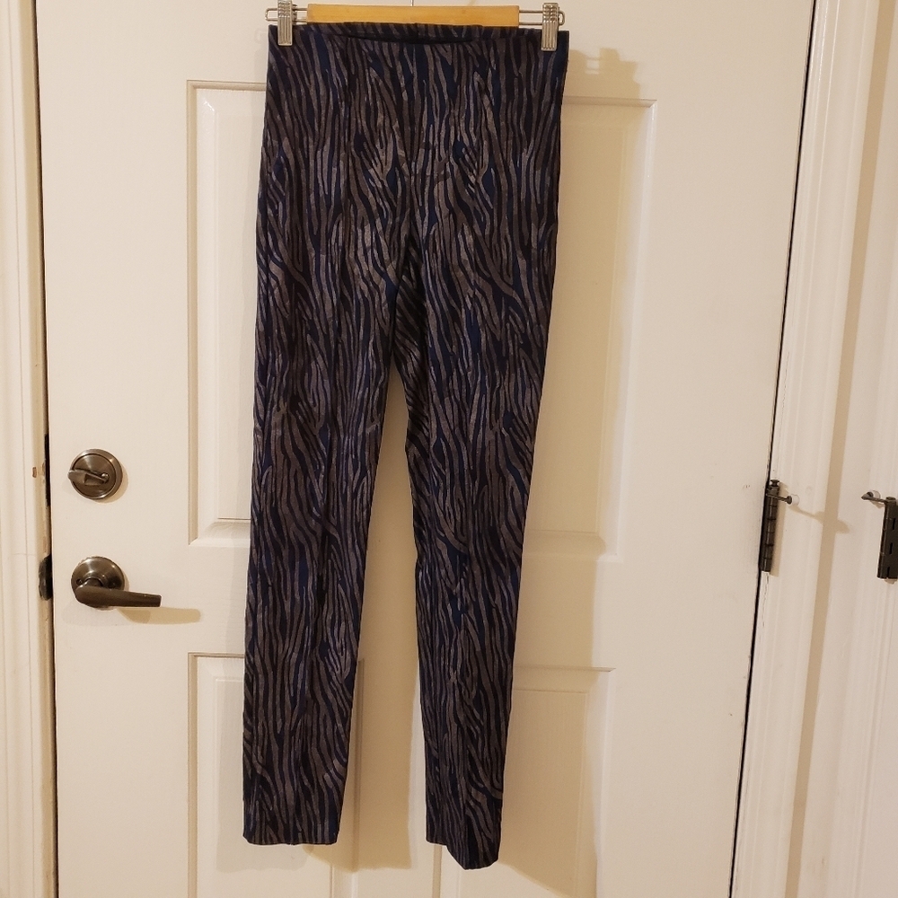 Joseph Ribkoff Blue Zebra Print Women's Pants